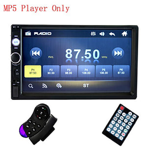 Podofo 2 din Car Radio 7" HD Autoradio Multimedia Player 2DIN Touch Screen Auto audio Car Stereo MP5 Bluetooth USB TF FM Camera - coolelectronicstore.com