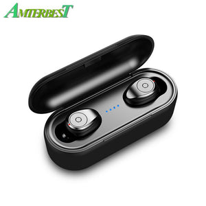 Mini 5D Stereo Sound Wireless Bluetooth Earphone IPX7 Waterproof Sport Earbuds with 3500mA Power Bank Charger Box - coolelectronicstore.com