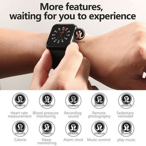 Bluetooth Smart Watch case for apple iphone xiaomi android phone smartwatch pk apple watch GT88 DZ09 (Red Button) - coolelectronicstore.com