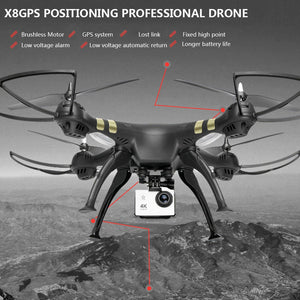 X8 drone professional dual GPS quadcopter WIFI real-time image transmission brushless motor 4K HD aerial drone RC helicopter - coolelectronicstore.com