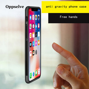 Anti Gravity Phone Case For iPhone XS Max XR X 8 7 6 S 6S Plus Antigravity Magical Nano Suction Cover Adsorbed Car Case - coolelectronicstore.com