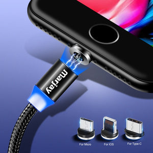 Magnetic USB Cable Micro USB Type C For iPhone Cable 1M 2M Fast Charging USB-C Type-C Magnet Charger Phone Cables Kabel - coolelectronicstore.com