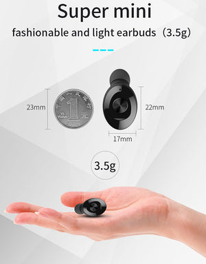 XG12 TWS Bluetooth 5.0 Earphone Stereo Wireless Earbus HIFI Sound Sport Earphones Handsfree Gaming Headset with Mic for Phone - coolelectronicstore.com